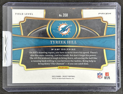 Tyreek Hill 2023 Zebra Panini Select Field Level Dolphins