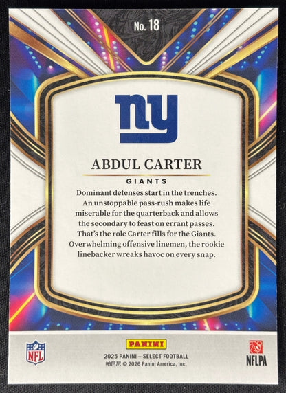 Abdul Carter 2025 Select Future Giants - Back