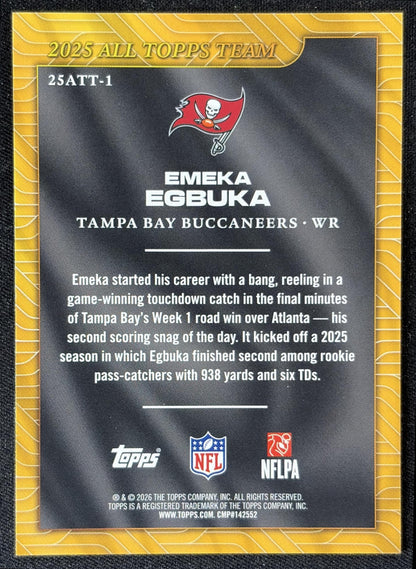 Emeka Egbuka 2026 Topps 2025 All-Topps Team Buccaneers back