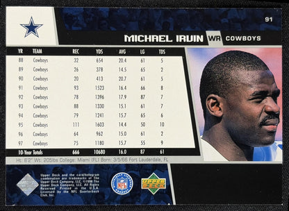 Michael Irvin 1998 Upper Deck Encore Cowboys