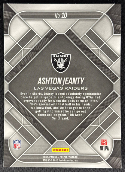 Ashton Jeanty 2025 Panini Prizm Emergent Raiders Sports Trading Cards