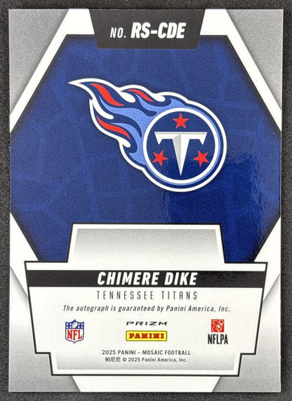 Chimere Dike 2025 Panini Mosaic Rookie Scripts Titans