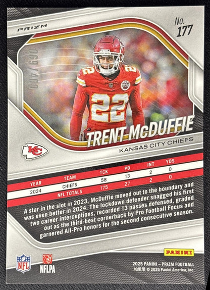 Trent McDuffie 2025 Panini Prizm Pandora /400 Chiefs Sports Trading Cards