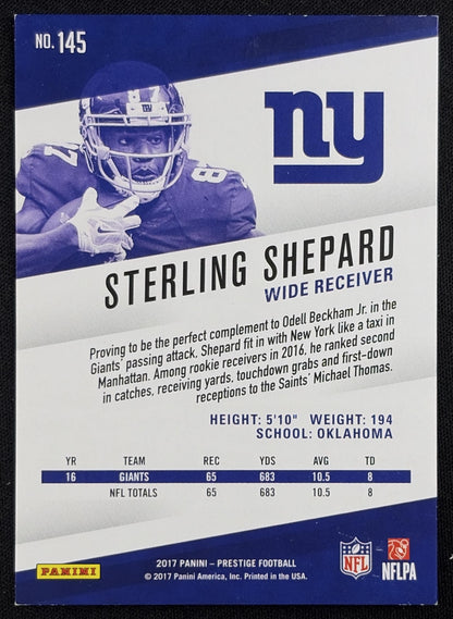 Sterling Shepard 2017 Panini Prestige Xtra Points Purple /100 Giants