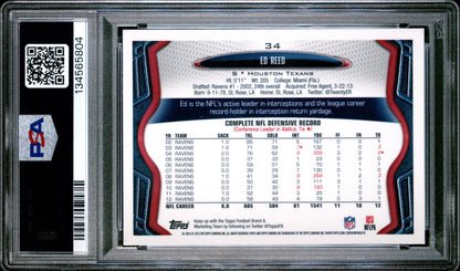 Ed Reed 2013 Topps Chrome PSA 10 Texans back