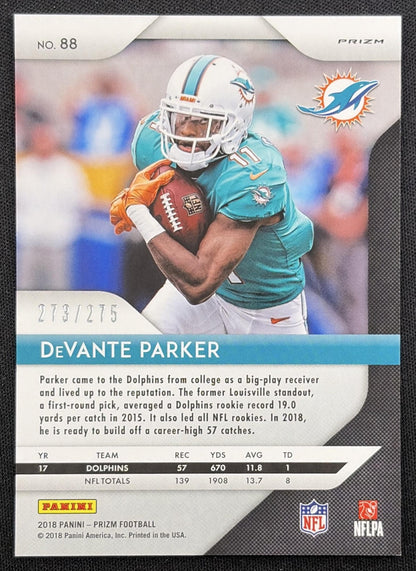 DeVante Parker 2018 Panini Prizm Hyper /275 Dolphins