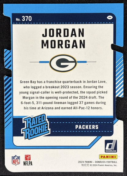 Jordan Morgan 2024 Panini Donruss Press Proof Silver Die Cut /75 Packers