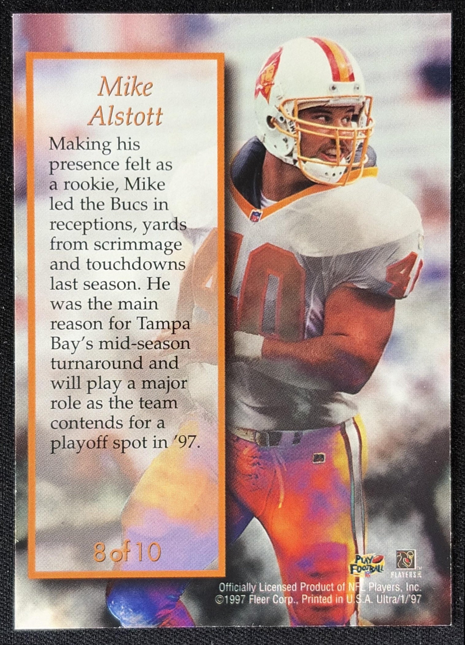 Mike Alstott 1997 Fleer Rookie Sensations Buccaneers
