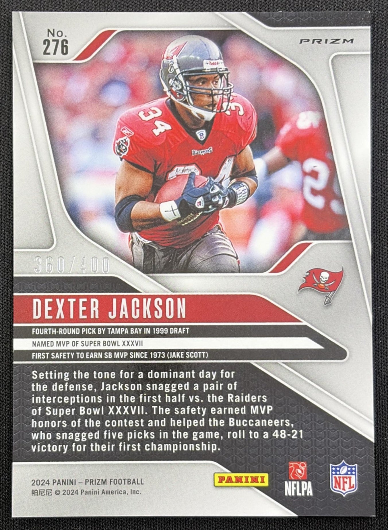 Dexter Jackson 2024 Panini Prizm Pandora /400 Buccaneers