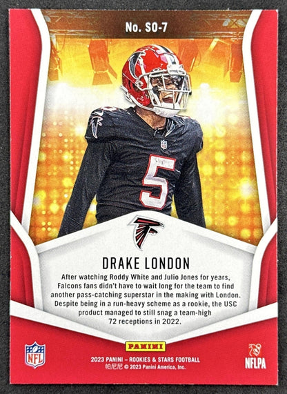 Drake London 2023 Panini Rookies & Stars Standing Ovation Falcons Back