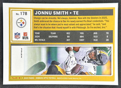 Jonnu Smith 2025 Panini Donruss Optic Stars Prizm Steelers Sports Trading Cards
