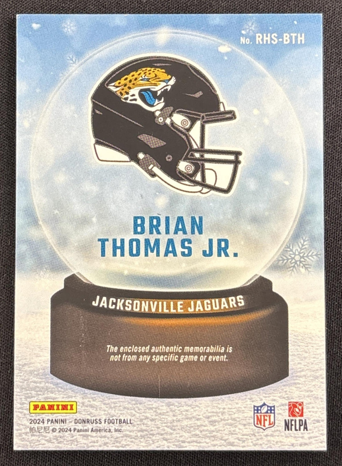 Brian Thomas Jr. 2024 Panini Donruss Rookie Holiday Sweater Jaguars