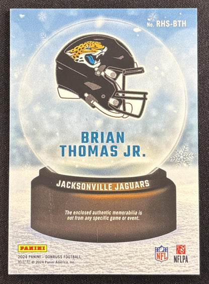 Brian Thomas Jr. 2024 Panini Donruss Rookie Holiday Sweater Jaguars