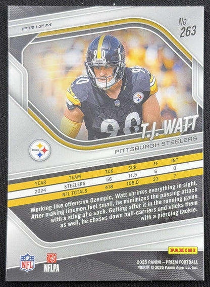 T.J. Watt 2025 Panini Prizm No Huddle Steelers