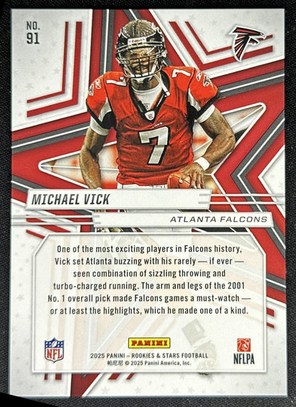 Michael Vick 2025 Panini Rookies & Stars Signatures Orange /199 Falcons