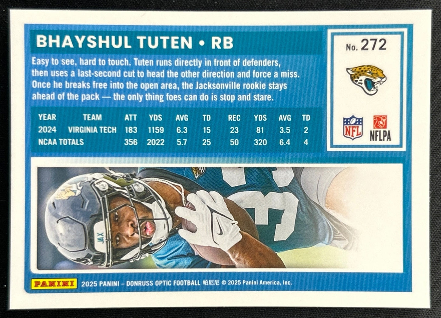 Bhayshul Tuten 2025 Donruss Optic Rated Rookie Jaguars Sports Trading Cards