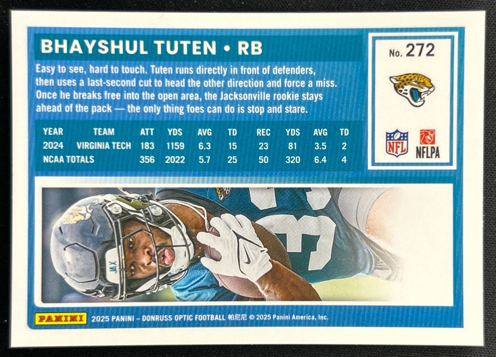 Bhayshul Tuten 2025 Donruss Optic Rated Rookie Jaguars Sports Trading Cards