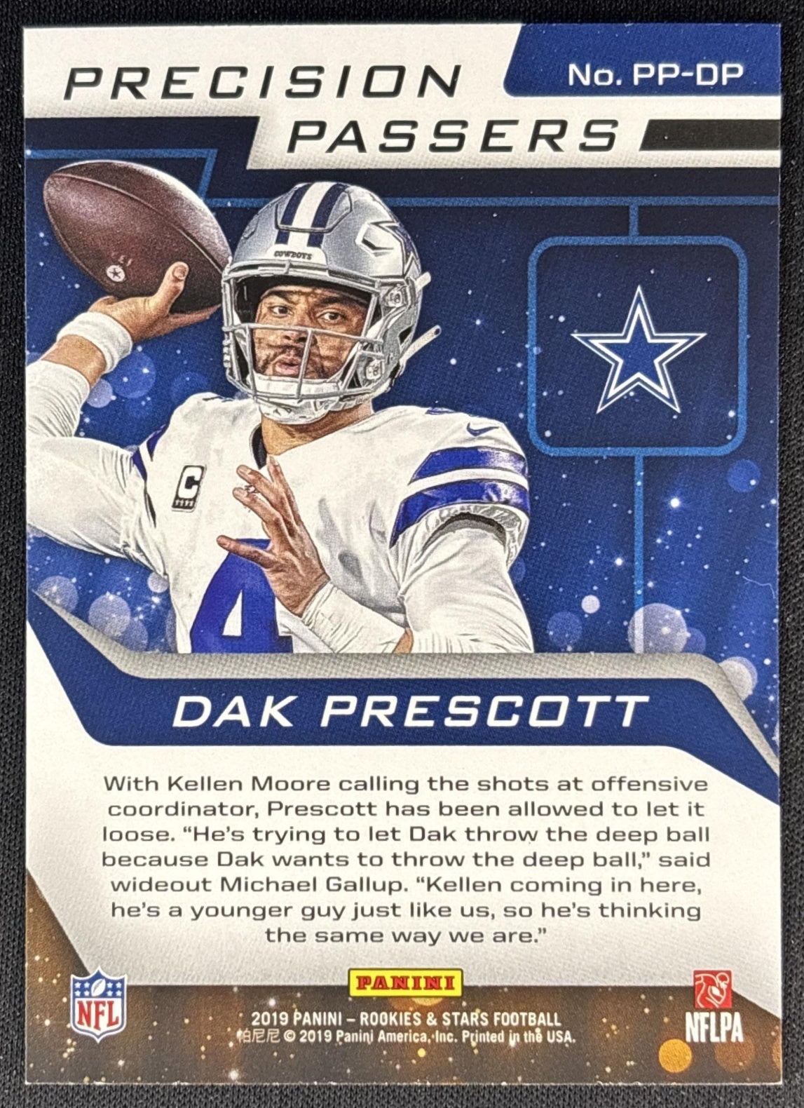 Dak Prescott 2019 Panini Rookies & Stars Precision Passers Cowboys back