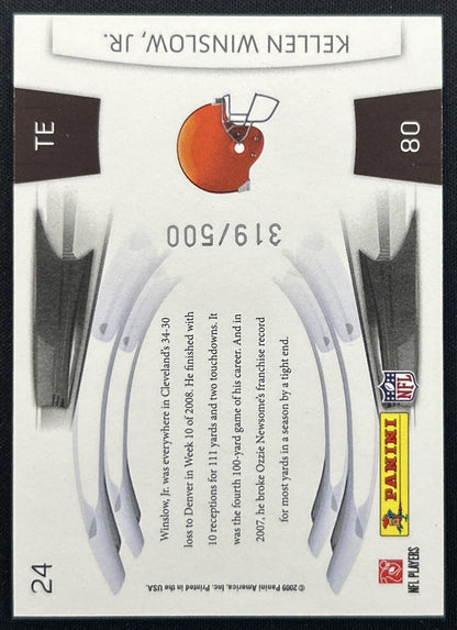 Kellen Winslow 2009 Panini Playoff Prestige Prestigious Pros Green /500 Browns back