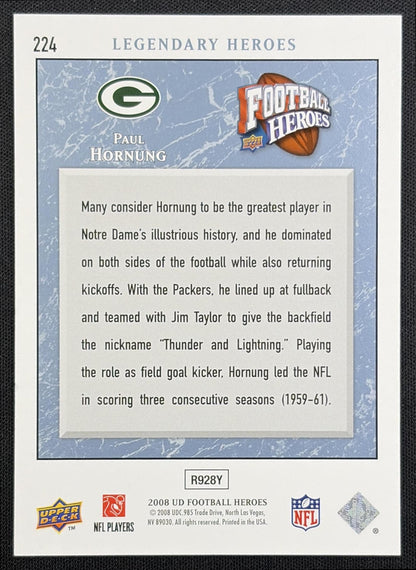 Paul Hornung 2008 Upper Deck Heroes Packers
