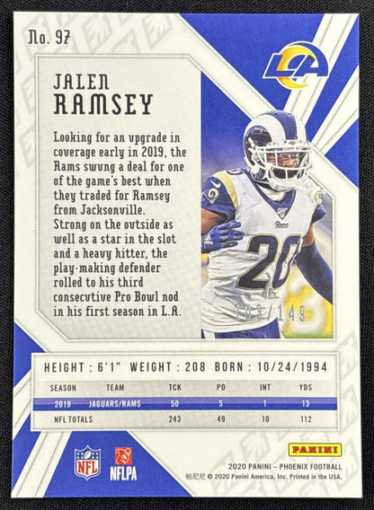 Jalen Ramsey 2020 Panini Phoenix Purple /149 Rams