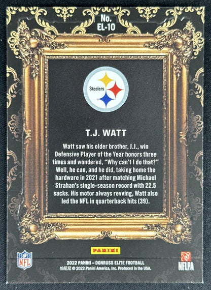 T.J. Watt 2022 Panini Donruss Elite Elitist Steelers