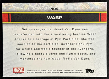 Wasp 2026 Topps Chrome Marvel Comics