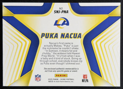 Puka Nacua 2025 Panini Score Stars of the NFL Jersey Rams back