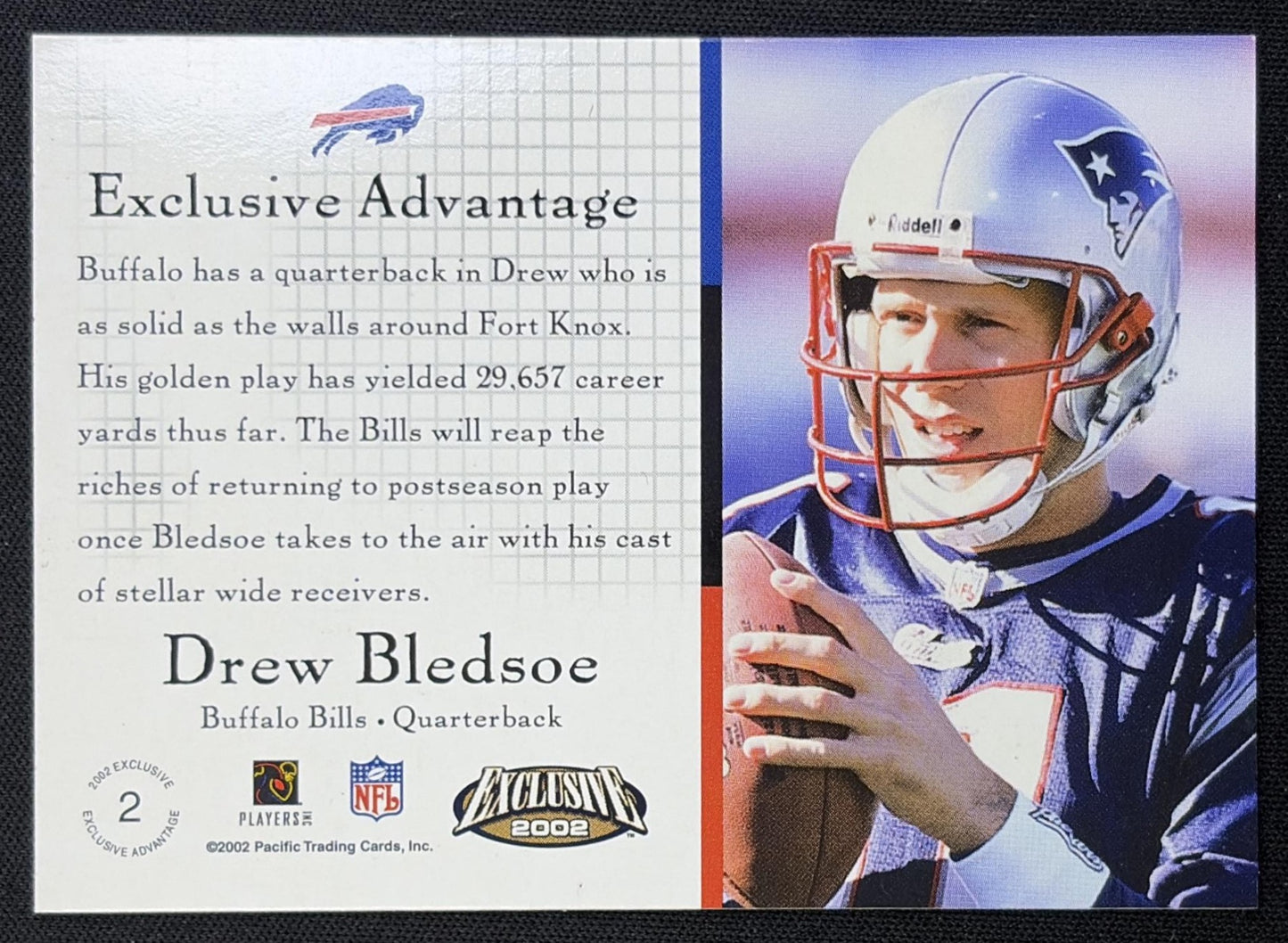 Drew Bledsoe 2002 Pacific Exclusive Advantage Bills