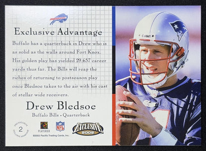 Drew Bledsoe 2002 Pacific Exclusive Advantage Bills