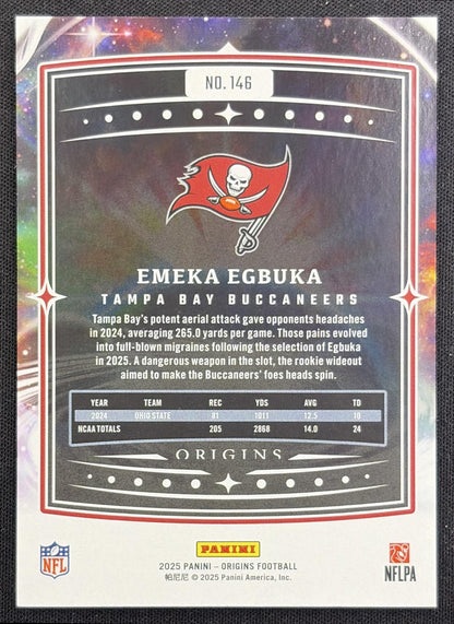 Emeka Egbuka 2025 Panini Origins Rookie Holo Red /299 Buccaneers