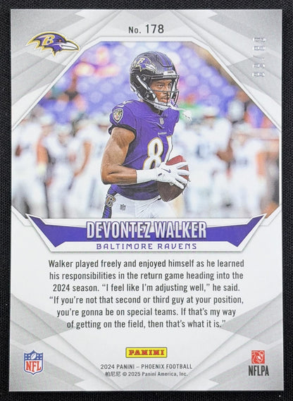 Devontez Walker 2024 Panini Phoenix Pink Fade /88 Ravens