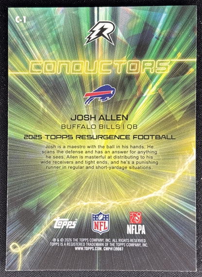 Josh Allen 2025 Topps Resurgence Conductors Bills