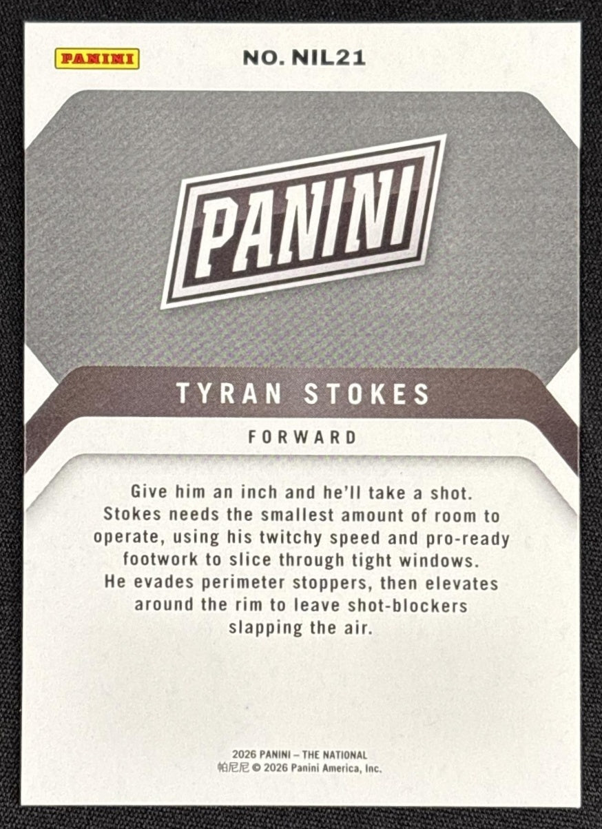 Tyran Stokes 2026 Panini NSCC Silver Pack Foil Sports Trading Cards