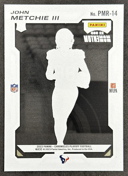John Metchie III 2022 Panini Chronicles Playoff Momentum Rookies Texans