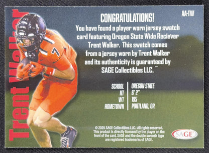 Trent Walker 2026 SAGE Athlete Apparel Swatch High Series Beavers