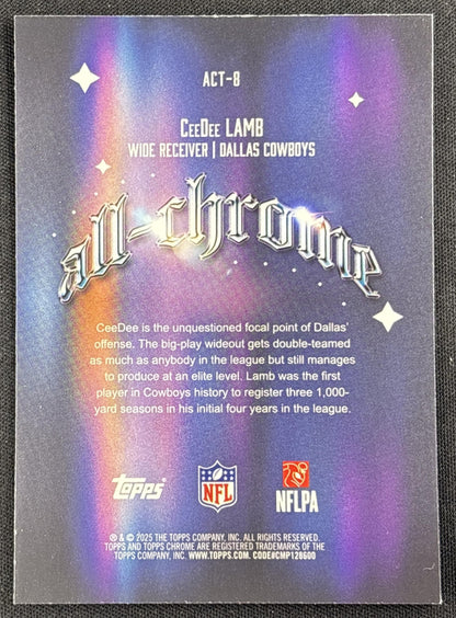 CeeDee Lamb 2025 Topps Chrome All Team Pink Refractor /250 Cowboys