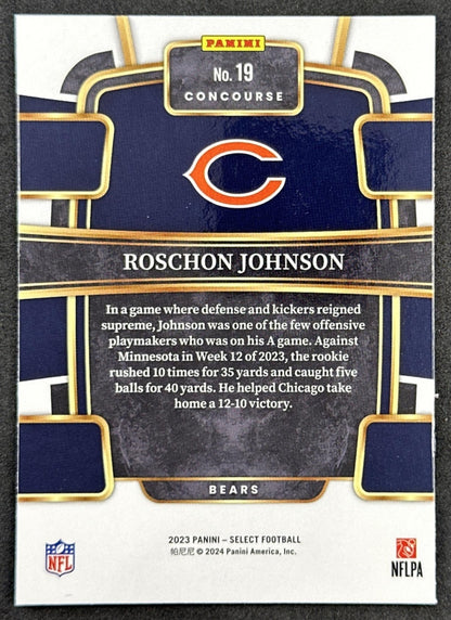 Roschon Johnson 2024 Panini Select Club Bears back sports trading card