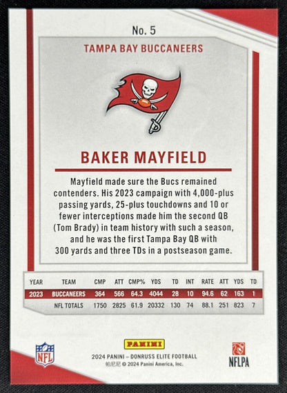 Baker Mayfield 2023 Panini Donruss Elite Orange /399 Buccaneers