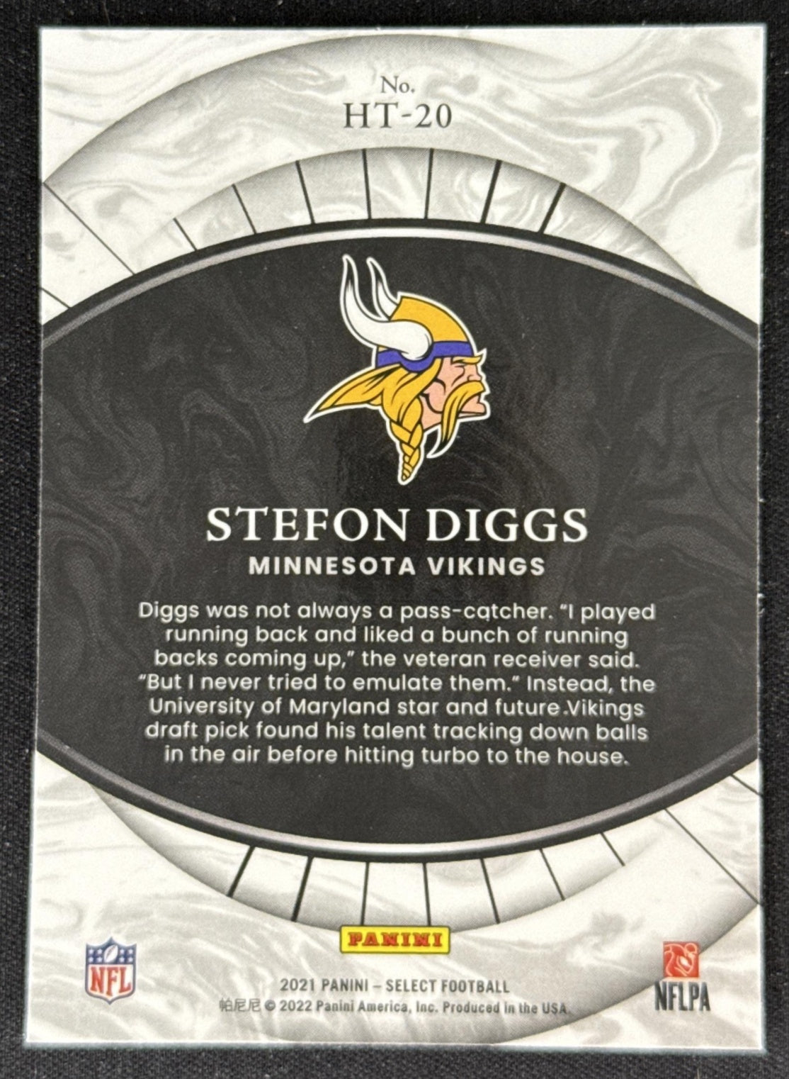 Stefon Diggs 2021 Panini Select Hidden Talents Vikings Sports Trading Card