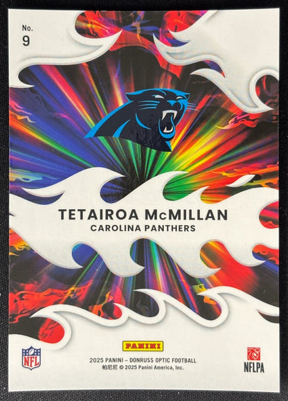 Tetairoa McMillan 2025 Donruss Optic Light It Up Panthers Sports Trading Card