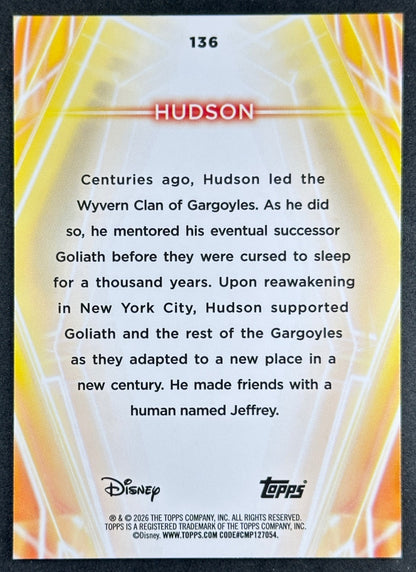 Hudson 2026 Topps Disney Neon Entertainment Cards