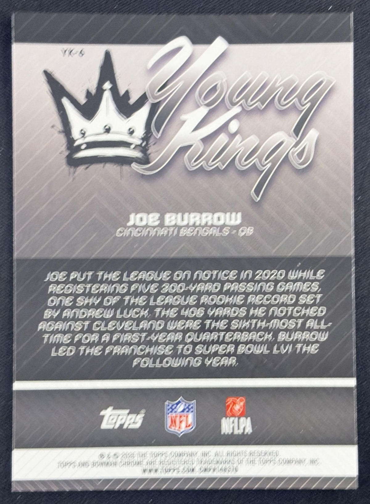 Joe Burrow 2026 Bowman Young Kings Chrome Bengals