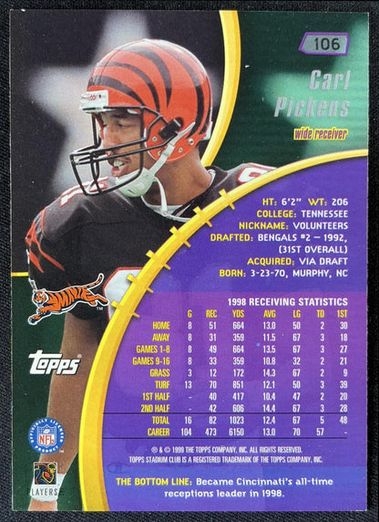 Carl Pickens 1999 Topps Stadium Club Bengals