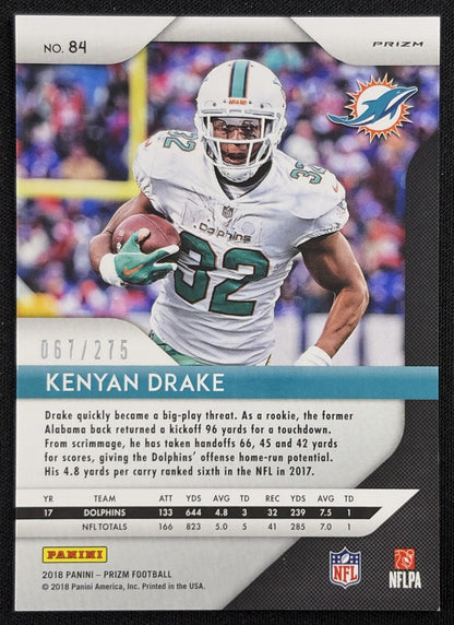 Kenyan Drake 2018 Panini Prizm Hyper /275 Dolphins