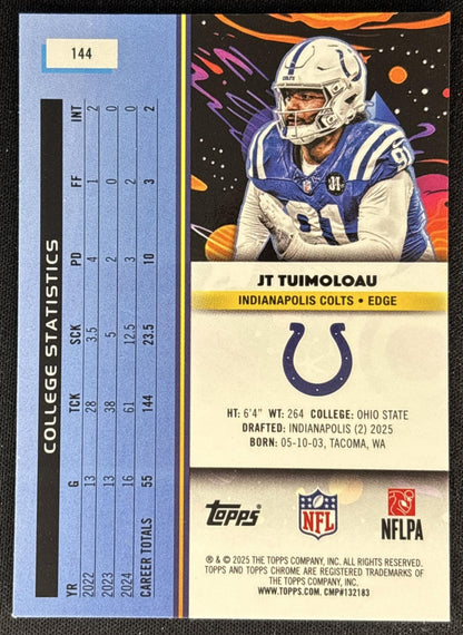 JT Tuimoloau 2025 Topps Cosmic Chrome Colts