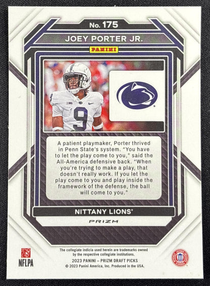 Joey Porter Jr. 2023 Panini Prizm Draft Picks Prizms Silver Steelers