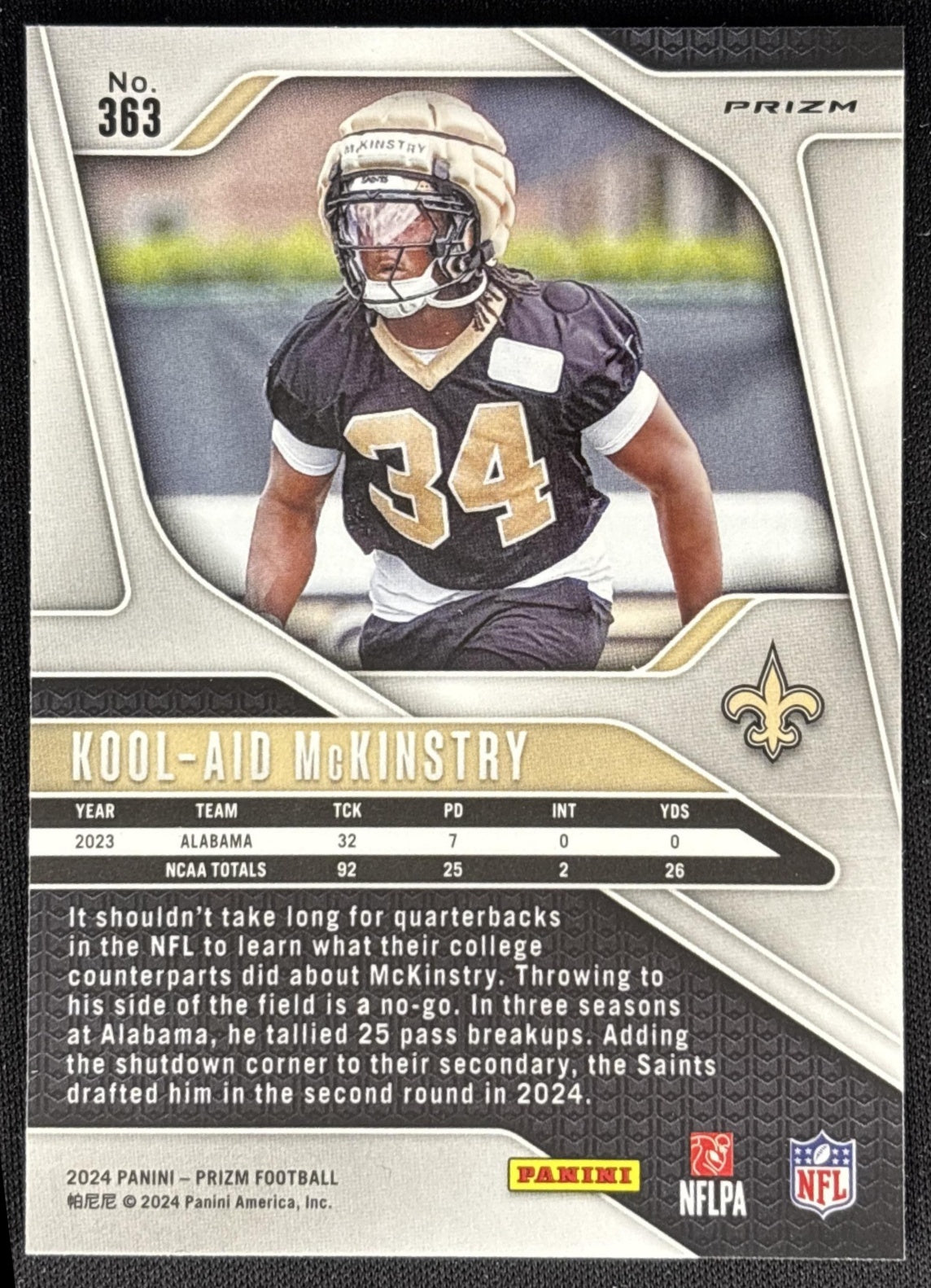 Kool-Aid McKinstry 2024 Panini Prizm Red White and Blue Saints Sports Trading Cards