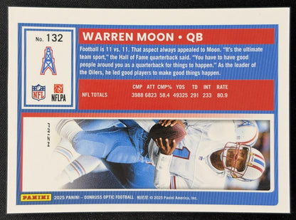 Warren Moon 2025 Panini Donruss Optic Stars Prizm Oilers