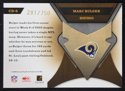 Marc Bulger 2005 Leaf Certified Materials Skills /750 Rams